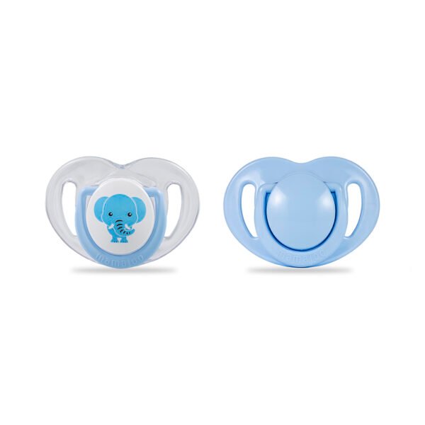 MAMAJOO SUCETTES SILICONE ORTHODONTIQUE (1x ELEPHANT + 1x BLUE)